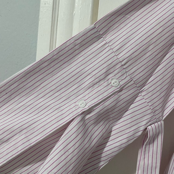 Strapless pink and white striped shirt with bell sleeves! - Picture 4 of 5